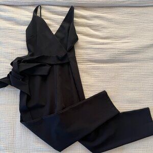 ASOS Black Cross-front Jumpsuit - Back - Size US 4